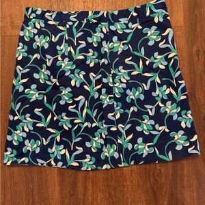 Draper James Navy Floral A-Line Skirt